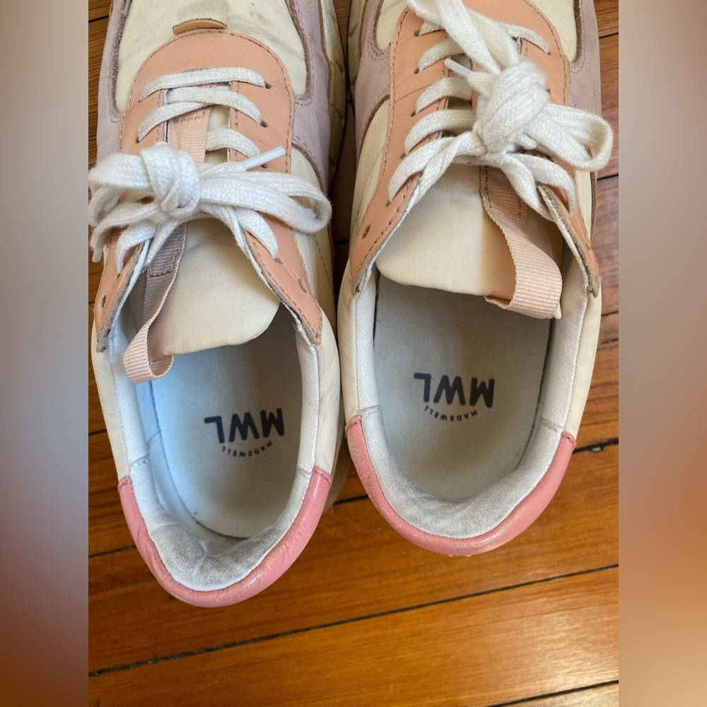 Madewell Kickoff Trainer Sneakers in Washed Nylon & Leather - Picture 5 of 11